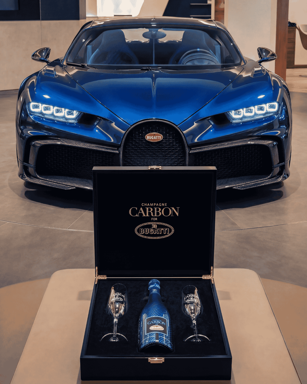 Champagne CARBON Bugatti ƎB.01 | Luminous Edition Limitée Sleeve | Vintage 2002